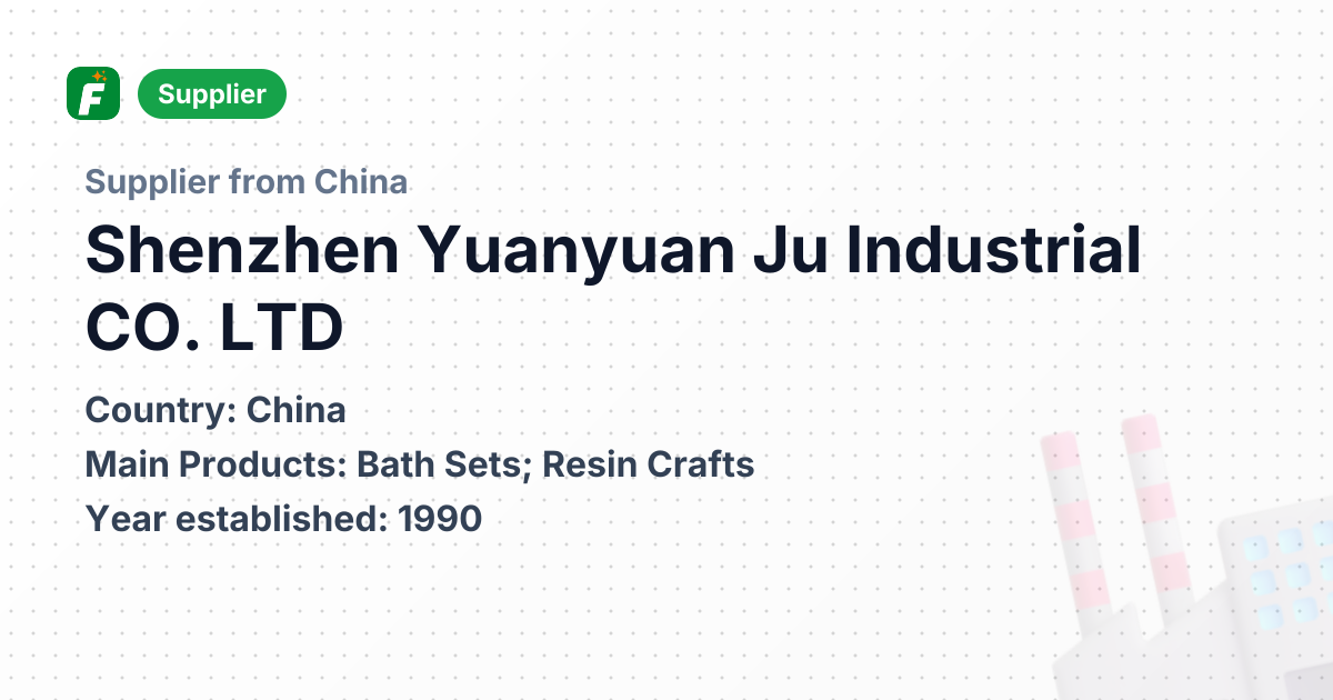 Shenzhen Yuanyuan Ju Industrial CO. LTD | Freshdi