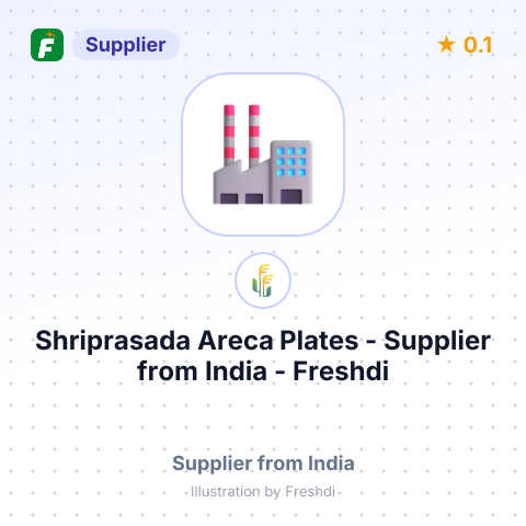Shriprasada Areca Plates  – summary card, no photo uploaded yet