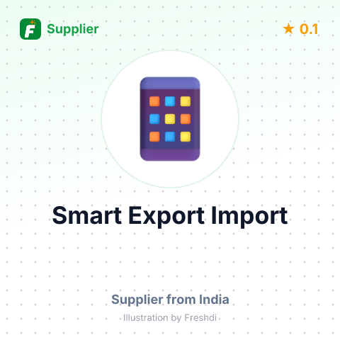 Smart Export Import  – summary card, no photo uploaded yet