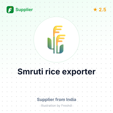 Smruti rice exporter – summary card, no photo uploaded yet