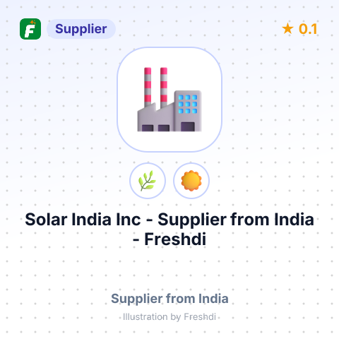 Solar India Inc  – summary card, no photo uploaded yet