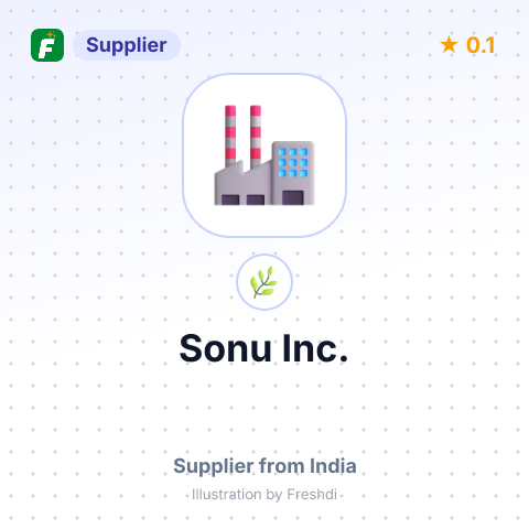 Sonu Inc.  – summary card, no photo uploaded yet