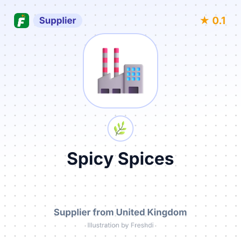 Spicy Spices  – summary card, no photo uploaded yet