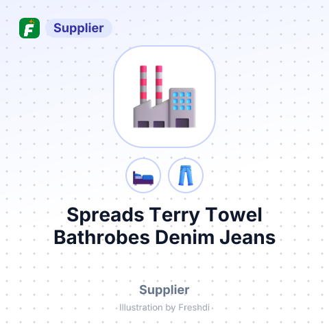 Spreads, Terry Towel Bathrobes, Denim Jeans – summary card, no photo uploaded yet