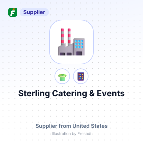 Sterling Catering & Events – summary card, no photo uploaded yet