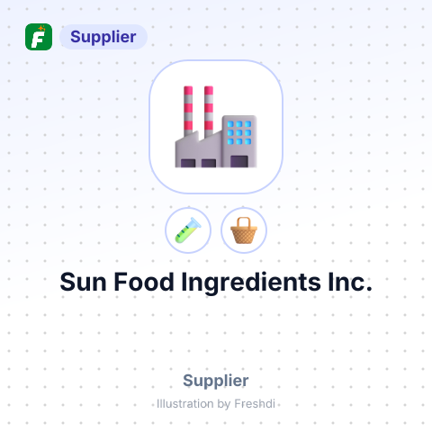 Sun Food Ingredients Inc. – summary card, no photo uploaded yet