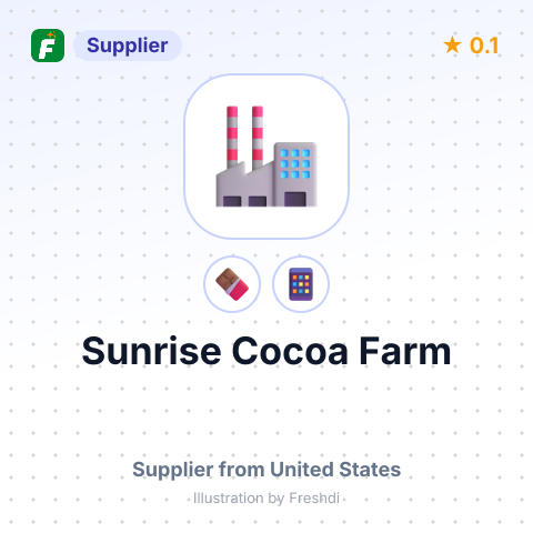 Sunrise Cocoa Farm  – summary card, no photo uploaded yet
