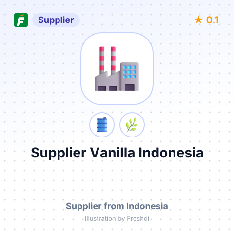 Supplier Vanilla Indonesia  – summary card, no photo uploaded yet