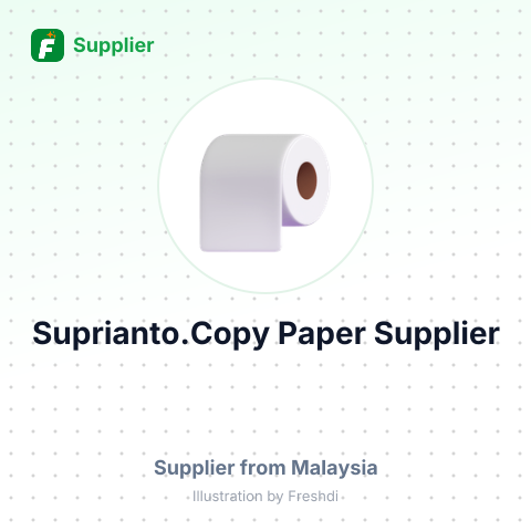 Suprianto.Copy Paper Supplier – summary card, no photo uploaded yet