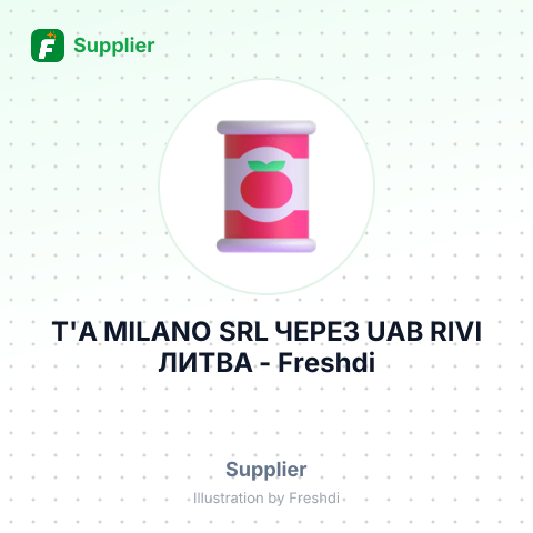T'A MILANO SRL ЧЕРЕЗ UAB RIVI ЛИТВА – summary card, no photo uploaded yet