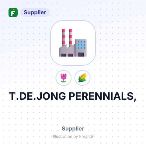 T.DE.JONG PERENNIALS, – summary card, no photo uploaded yet