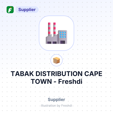 TABAK DISTRIBUTION CAPE TOWN – summary card, no photo uploaded yet