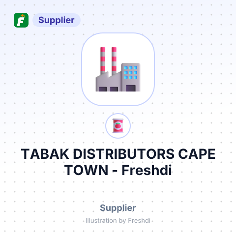 TABAK DISTRIBUTORS CAPE TOWN – summary card, no photo uploaded yet
