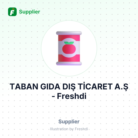 TABAN GIDA DIŞ TİCARET A.Ş – summary card, no photo uploaded yet