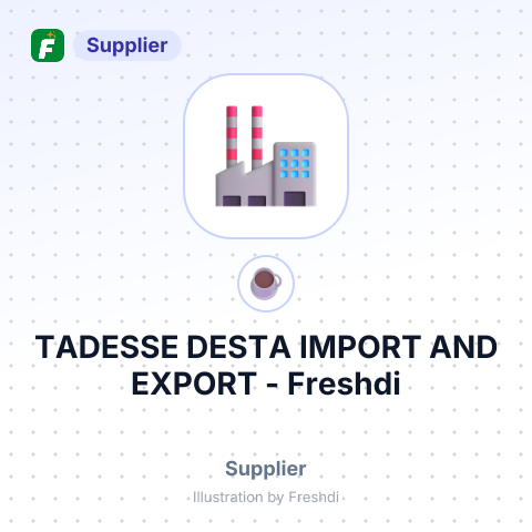 TADESSE DESTA IMPORT AND EXPORT – summary card, no photo uploaded yet