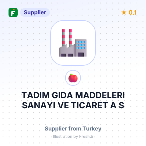 TADIM GIDA MADDELERI SANAYI VE TICARET A S – summary card, no photo uploaded yet