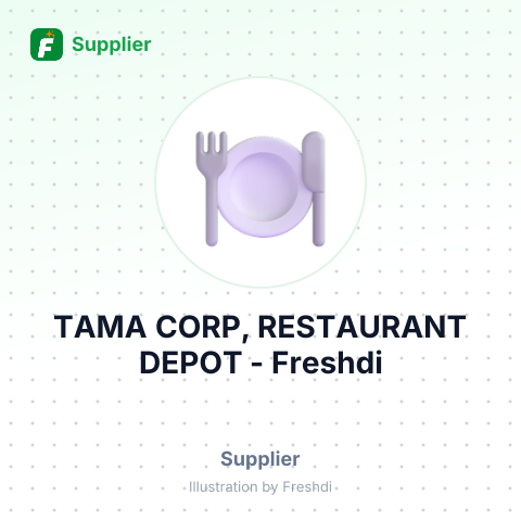 TAMA CORP, RESTAURANT DEPOT – summary card, no photo uploaded yet