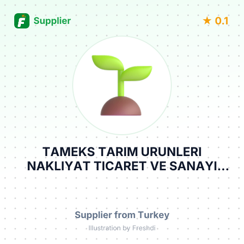 TAMEKS TARIM URUNLERI NAKLIYAT TICARET VE SANAYI LTD STI – summary card, no photo uploaded yet