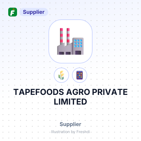 TAPEFOODS AGRO PRIVATE LIMITED – summary card, no photo uploaded yet