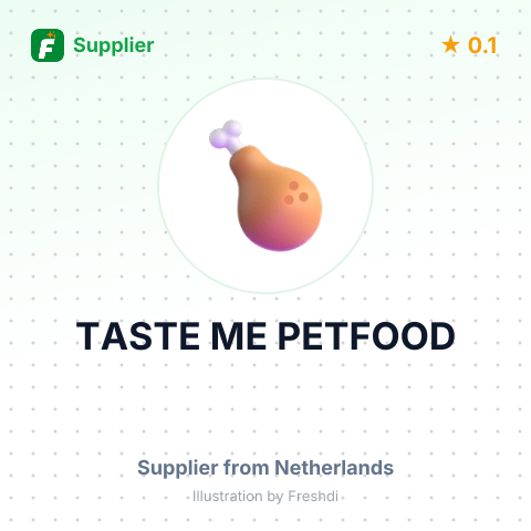 TASTE ME PETFOOD – summary card, no photo uploaded yet