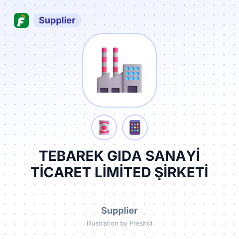 TEBAREK GIDA SANAYİ TİCARET LİMİTED ŞİRKETİ – summary card, no photo uploaded yet