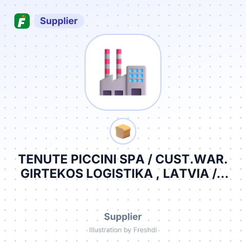 TENUTE PICCINI SPA / CUST.WAR. GIRTEKOS LOGISTIKA , LATVIA / – summary card, no photo uploaded yet