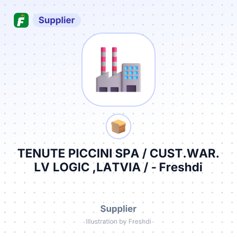 TENUTE PICCINI SPA / CUST.WAR. LV LOGIC ,LATVIA / – summary card, no photo uploaded yet