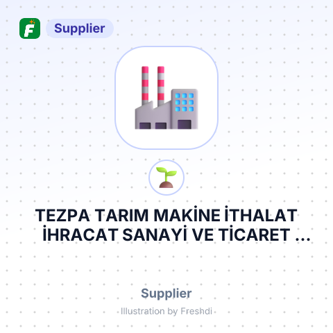TEZPA TARIM MAKİNE İTHALAT İHRACAT SANAYİ VE TİCARET ANONİM ŞİRKETİ – summary card, no photo uploaded yet