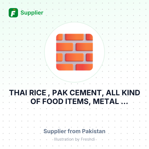 THAI RICE , PAK CEMENT, ALL KIND OF FOOD ITEMS, METAL CONTAINERS – summary card, no photo uploaded yet