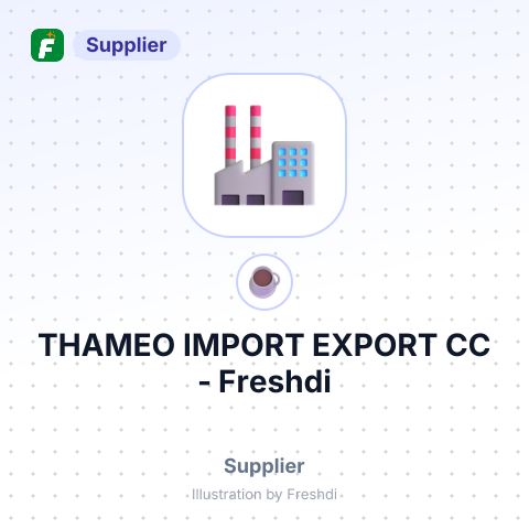 THAMEO IMPORT EXPORT CC – summary card, no photo uploaded yet