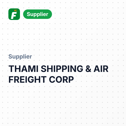 THAMI SHIPPING & AIR FREIGHT CORP – summary card, no photo uploaded yet