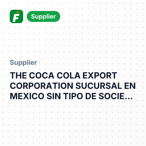 THE COCA COLA EXPORT CORPORATION SUCURSAL EN MEXICO SIN TIPO DE SOCIEDAD – summary card, no photo uploaded yet