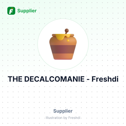 THE DECALCOMANIE – summary card, no photo uploaded yet