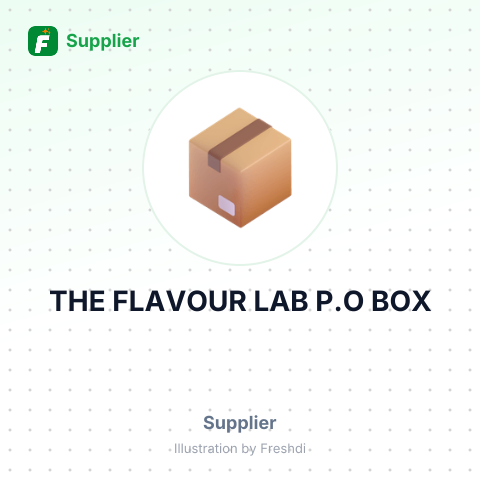 THE FLAVOUR LAB P.O BOX – summary card, no photo uploaded yet