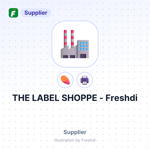 THE LABEL SHOPPE – summary card, no photo uploaded yet
