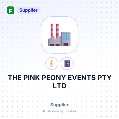 THE PINK PEONY EVENTS PTY LTD – summary card, no photo uploaded yet