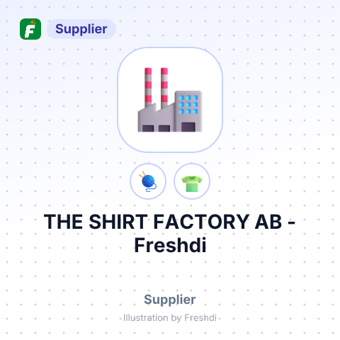 THE SHIRT FACTORY AB – summary card, no photo uploaded yet