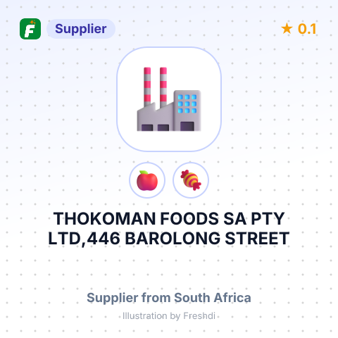 THOKOMAN FOODS SA PTY LTD,446 BAROLONG STREET – summary card, no photo uploaded yet