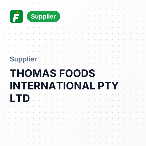 THOMAS FOODS INTERNATIONAL PTY LTD – summary card, no photo uploaded yet