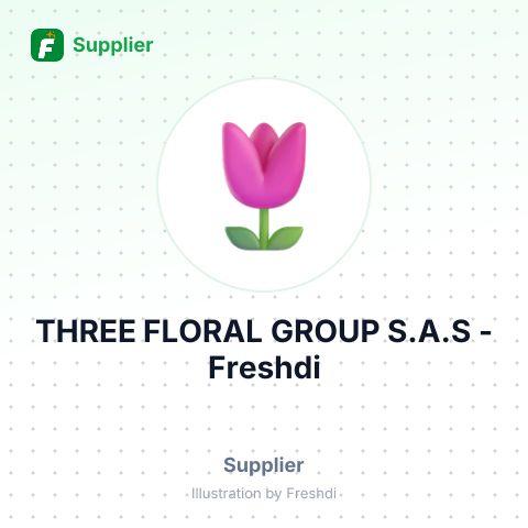 THREE FLORAL GROUP S.A.S – summary card, no photo uploaded yet