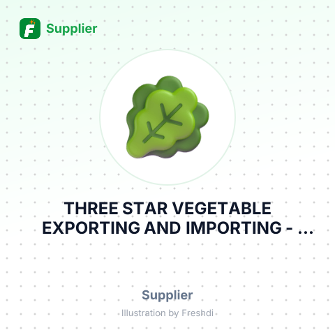 THREE STAR VEGETABLE EXPORTING AND IMPORTING – summary card, no photo uploaded yet