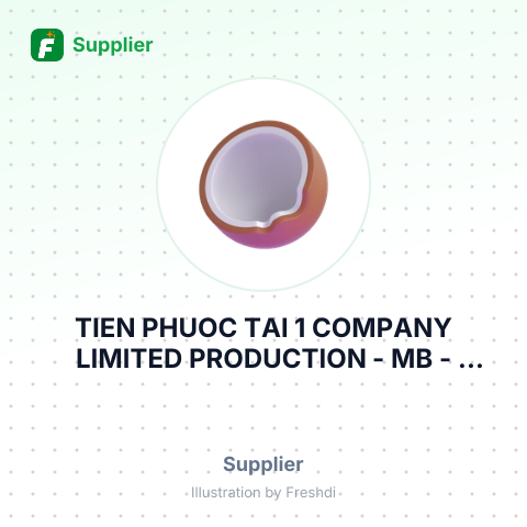 TIEN PHUOC TAI 1 COMPANY LIMITED PRODUCTION - MB - EXPORT COCONUT PRODUCTS – summary card, no photo uploaded yet