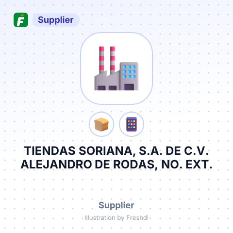 TIENDAS SORIANA, S.A. DE C.V. ALEJANDRO DE RODAS, NO. EXT. – summary card, no photo uploaded yet
