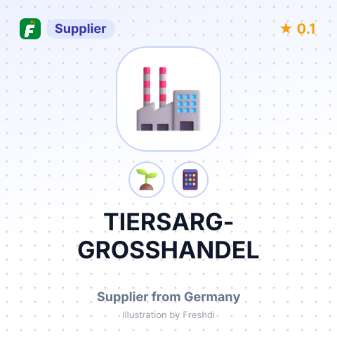 TIERSARG-GROSSHANDEL – summary card, no photo uploaded yet