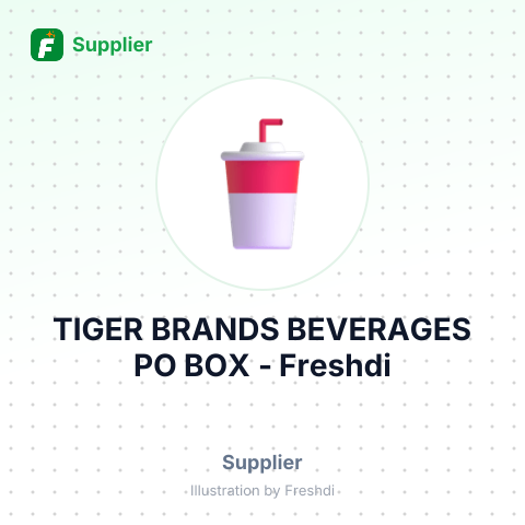 TIGER BRANDS BEVERAGES PO BOX – summary card, no photo uploaded yet
