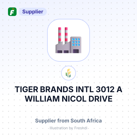 TIGER BRANDS INTL 3012 A WILLIAM NICOL DRIVE BRYANSTON SOUTH AFRICA – summary card, no photo uploaded yet