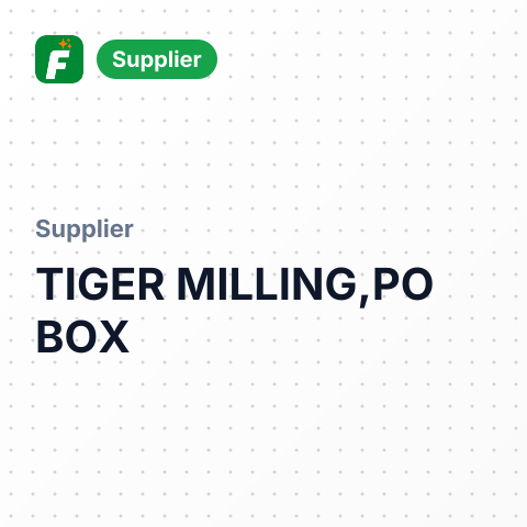TIGER MILLING,PO BOX – summary card, no photo uploaded yet