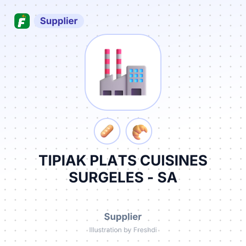 TIPIAK PLATS CUISINES SURGELES - SA – summary card, no photo uploaded yet
