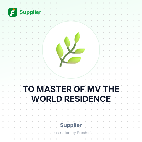 TO MASTER OF MV THE WORLD RESIDENCE – summary card, no photo uploaded yet