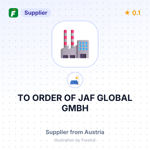 TO ORDER OF JAF GLOBAL GMBH – summary card, no photo uploaded yet